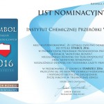 List nominacyjny - Symbol Działań Proekologicznych 2016 IChPW